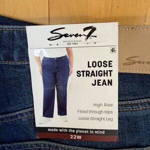 NWT Size 22W, Seven7 Loose Straight Jean